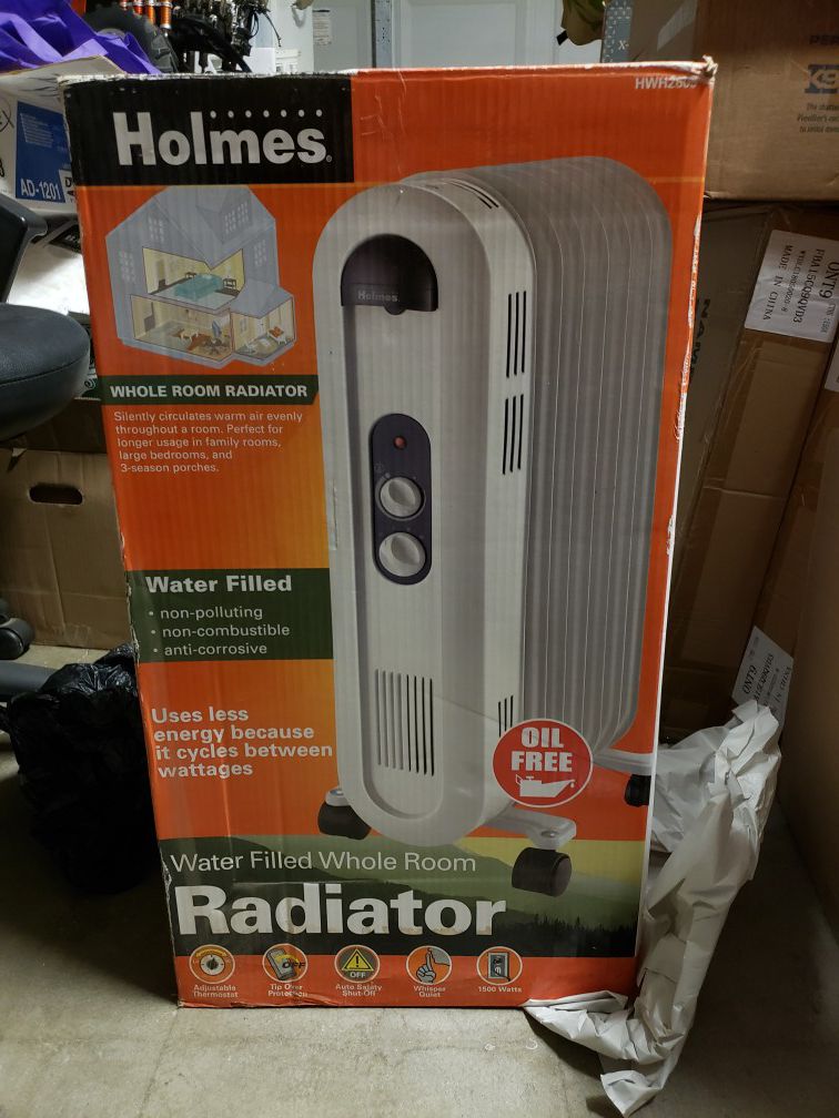 Holmes, water filled radiator heater