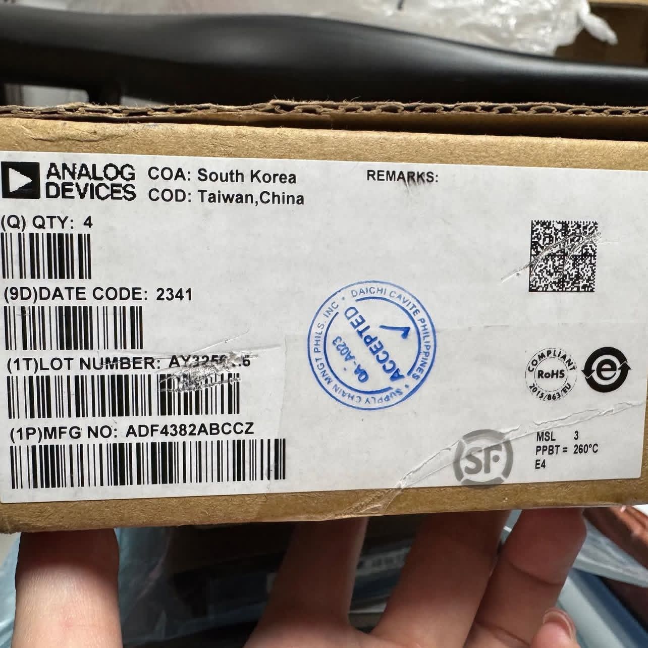 AD4382ABCCZ Supply integrated circuits