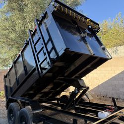 New 8x4x12 SCISSOR LIFT HYDRAULIC DUMP TRAILER With TARP 🔥
