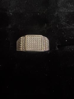 Men’s pave 925 silver ring