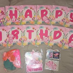 Axolotl Birthday Party Decorations