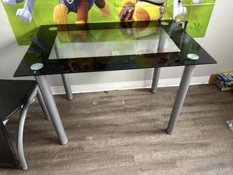 Glass Dining Table And 2 Chairs 