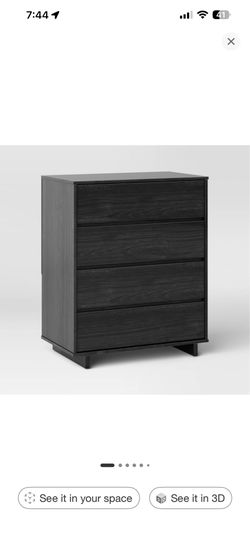 4 drawer dresser black new