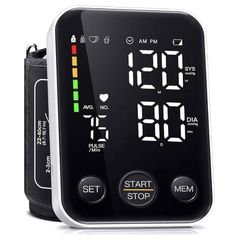 Blood Pressure Monitor Upper Arm Monitors for Home Use BP Machine Sphygmomanometer with 2x120 Reading Memory Adjustable Arm Cuff 8.7"-15.7" Large Disp