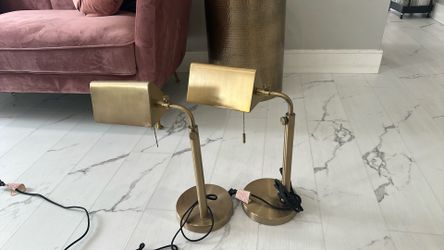 Set Of. Ight Lamps Brass Look Solid Decor 
