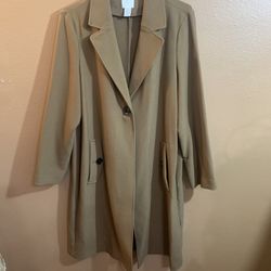 H&M Classic Honey Camel Women's Car Coat - M