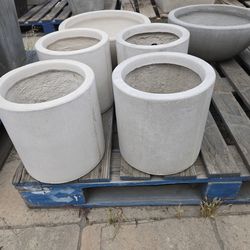 CONCRETE PLANTERS ROUND (10" W. X 10"H. ) $65 EACH