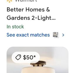 Better Homes And Garden Semi Flush Mount Light