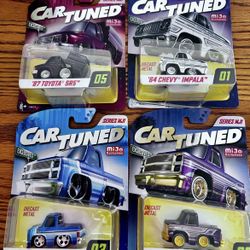 EXCLUSIVE MIJO CARTUNED DIECAST CARS CHEVY IMPALA CHEVY C10 TOYOTA SR5
