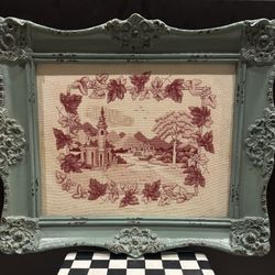 Cross Stitch Portrait English Port Town Scene 22”x18”