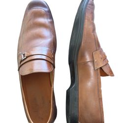 Magnanni Men’s Loafers Cognac Leather -  Size 12