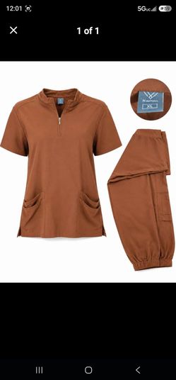 XL Rust Brown Scrub Set