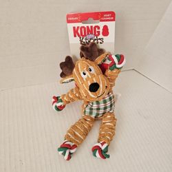 Kong Holiday Floppy Knots Reindeer Dog Toy NEW 