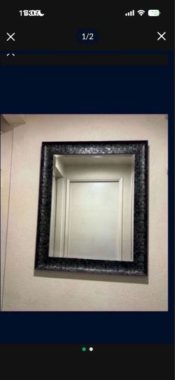 One New Dark Wall Mirror Black And Gray Grey Mosaic  Style