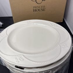 Princess House Marbella Dinner Plates Set of 4 (1700) New In Box