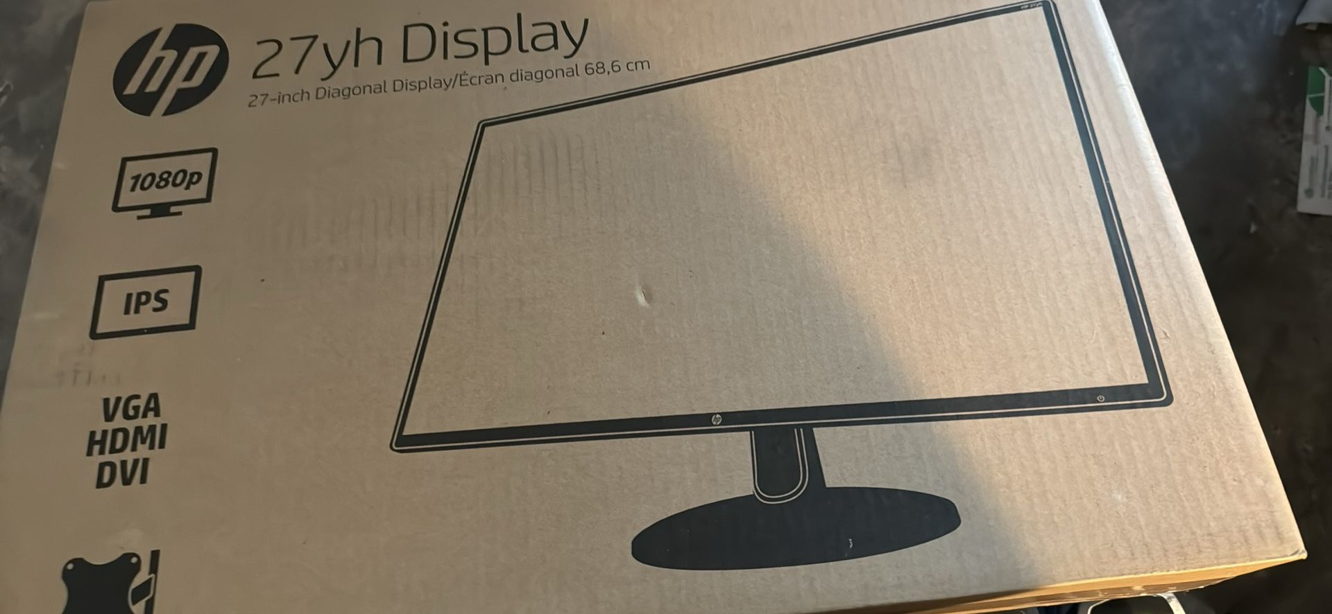 HP - 27yh 27" IPS LED FHD Monitor (DVI, HDMI, VGA) - Black