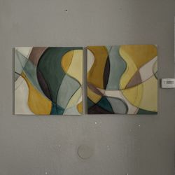Set of 2 Abstract Wall Art – Modern & Colorful