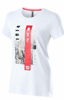 Wilson Women's Tracers Tech T-Shirt White Size Large - Pickleball/Tennis