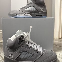 Air Jordan retro 5 Wolf Grey size 9 and 10 available .