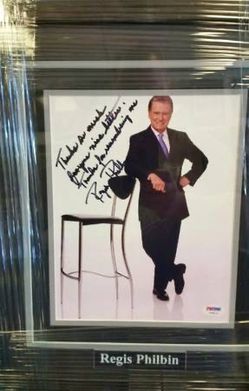 Regis Philbin signed autographed framed photo PSA coa Live! Who wants to be a millionaire