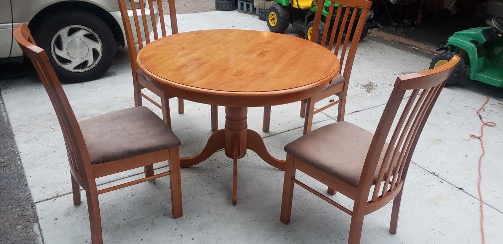 36 Inches Round Dining Kitchen Table Set With 4 Chairs