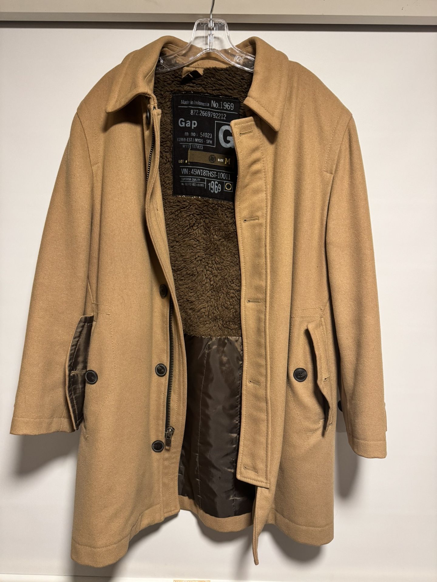 Gap Sherpa-lined Car Coat, Mens Medium