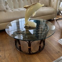 Vintage Bamboo Coffee Table 