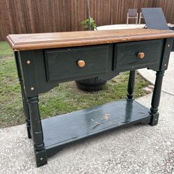 Green console table (2 drawers) 17 × 32 × 45 inch 