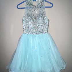Homecoming Prom Dress A Line Short/Mini Chiffon Size 0 Never Worn