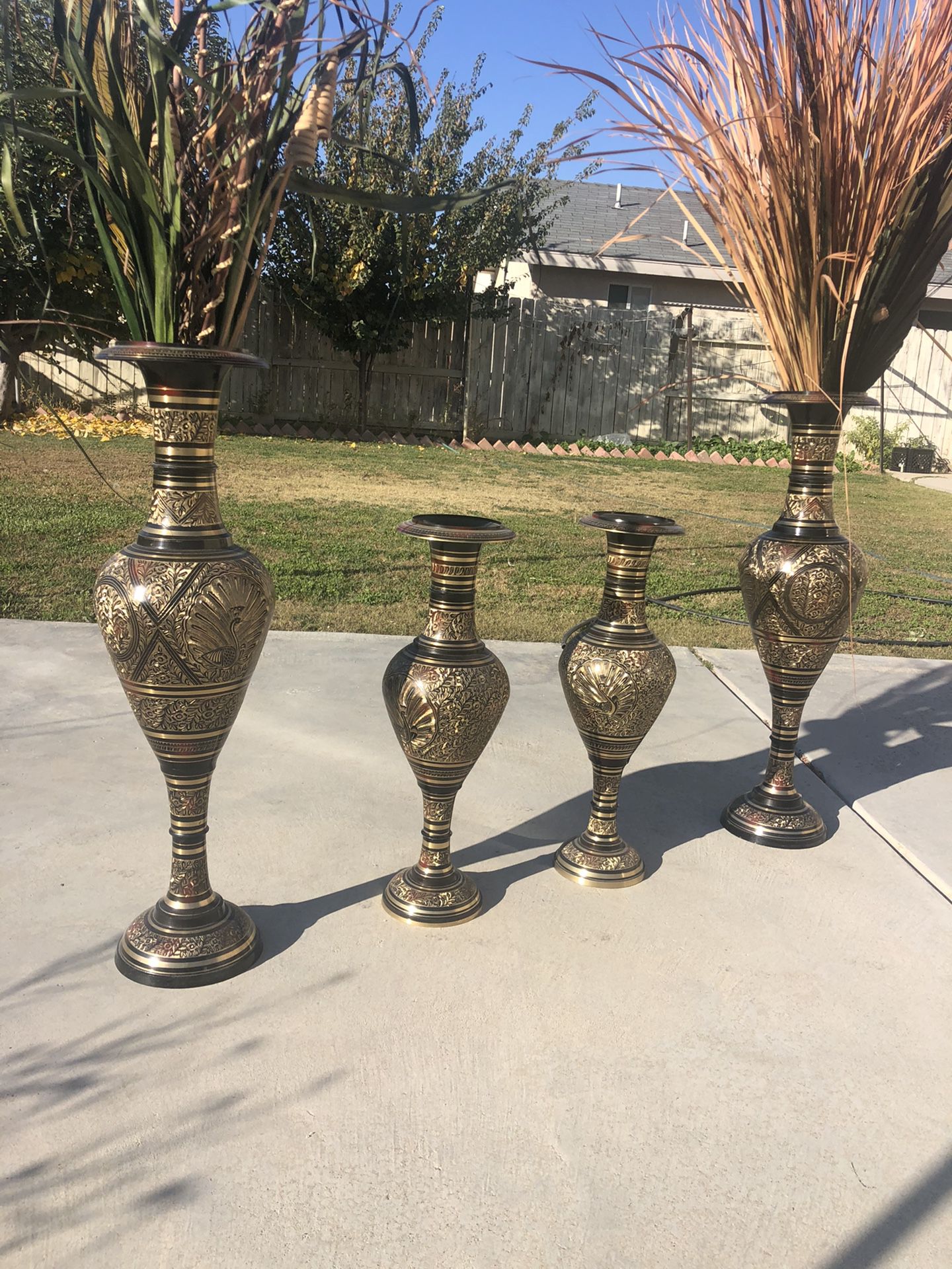 Antique Brass Vases