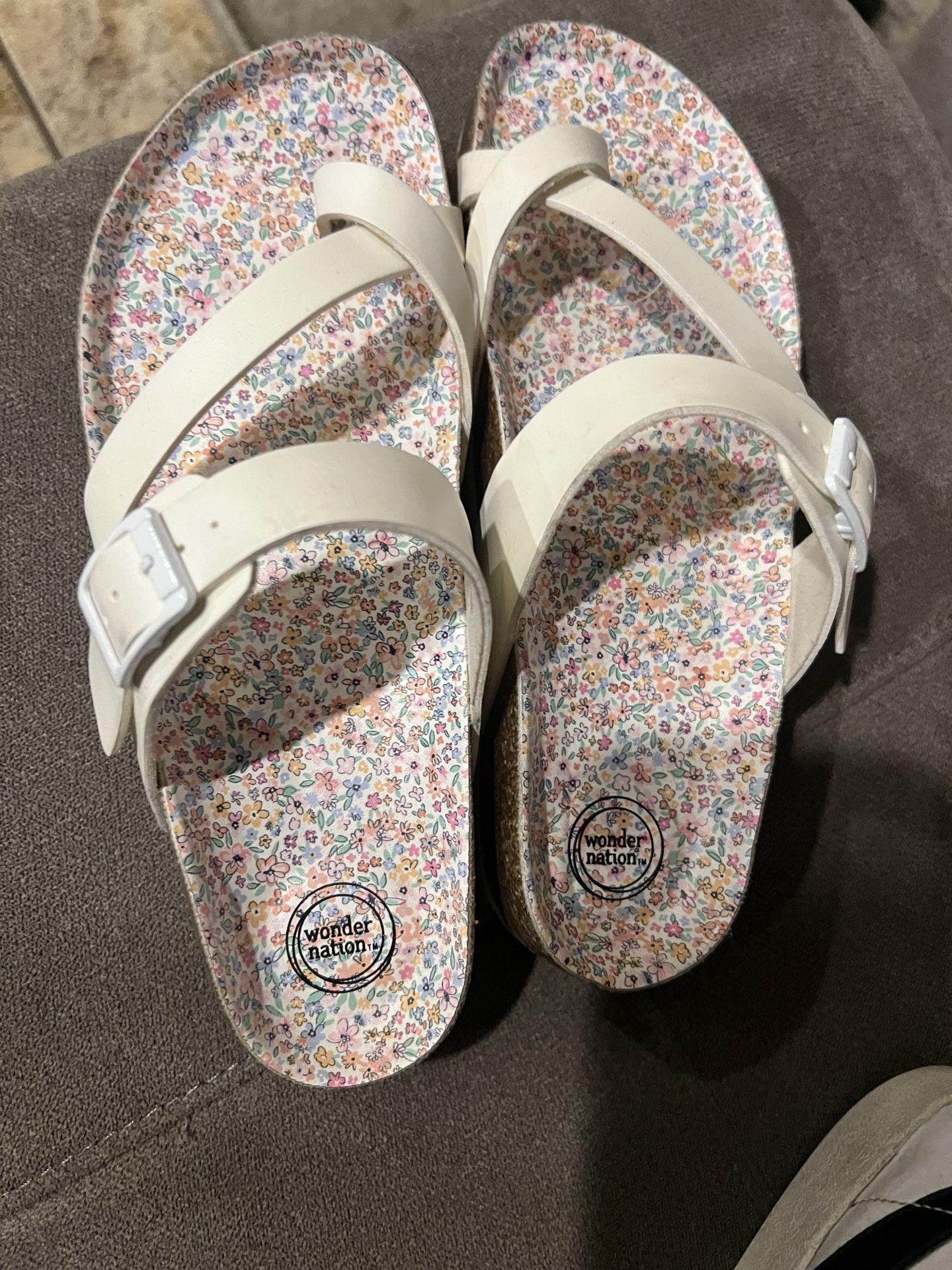 White Sandals Size 4