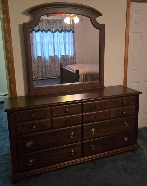 Broyhill Cherry Wood Bedroom Set – $1,200 (Complete Set)