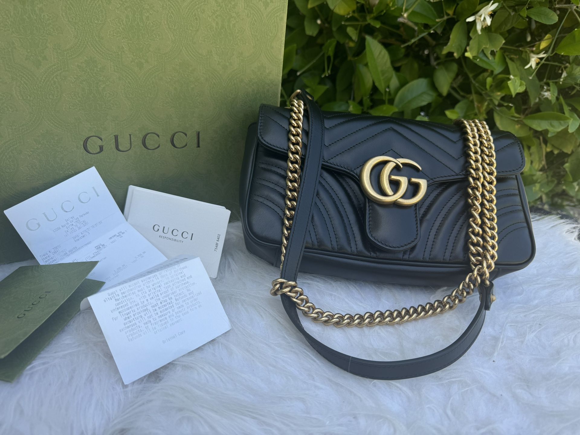 💯 Authentic Gucci Marmount Black Small With Receipts Crossbody Bag Retail Value $2850
