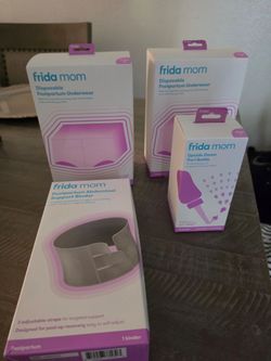 NEW FRIDA MOM POSTPARTUM ABDOMINAL SUPPORT BINDER OR C-SECTION PLUS UNDERWEAR AND PERI BOTTLE