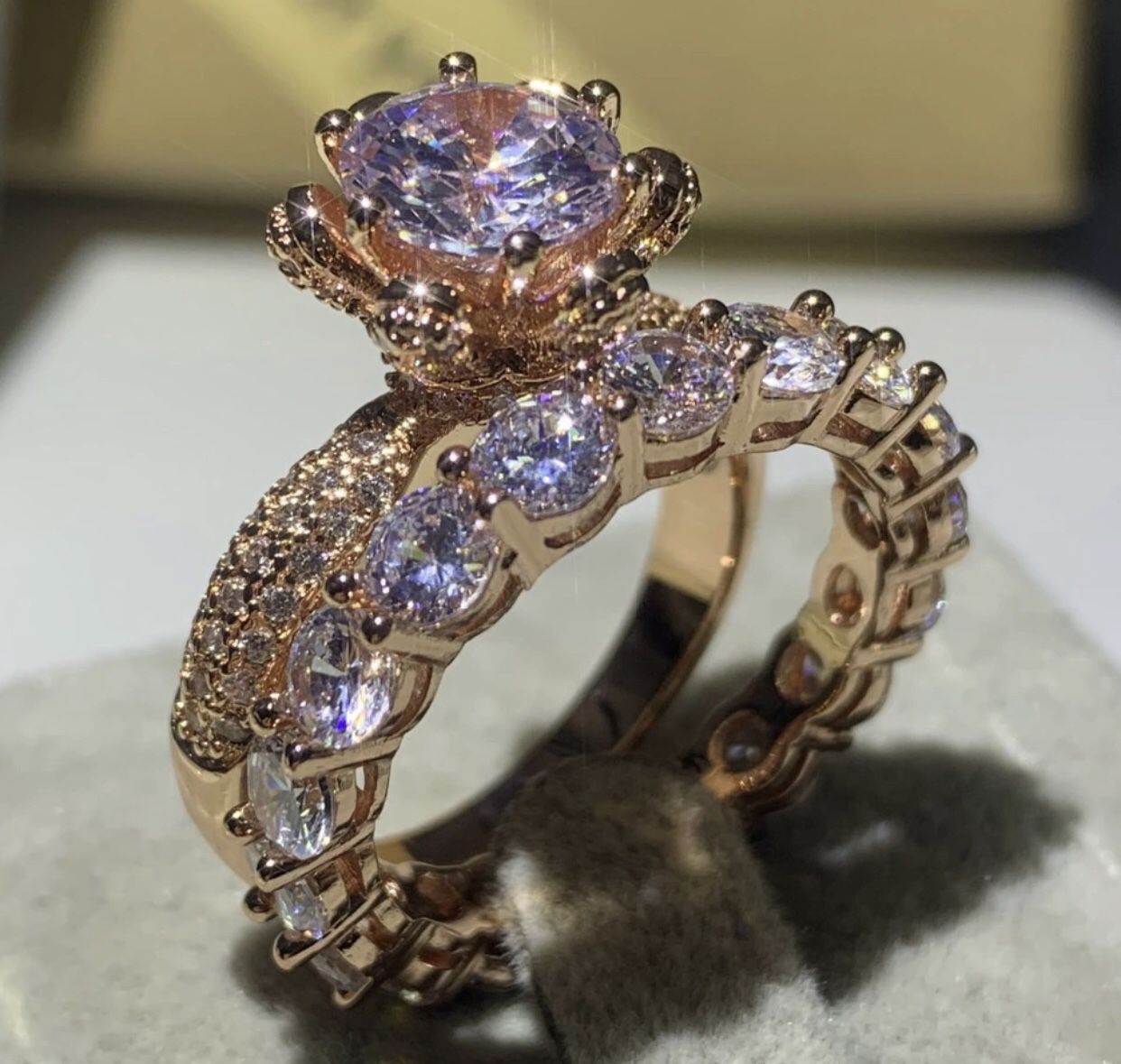 New engagement ring wedding ring set