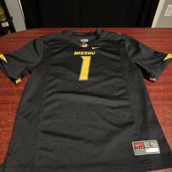 University Of Missouri Tigers Football Jersey Large Black Gold Nike Mizzou