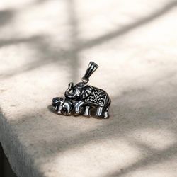 Handmade Elephant Pendant – 925 Sterling Silver