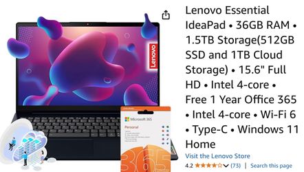 NEW Lenovo Essential Idea Pad 