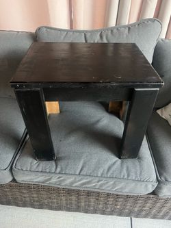 Black Wooden Side Table