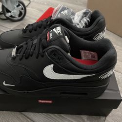 Nike Air Max 1 ‘87 black supreme size 8.5 new