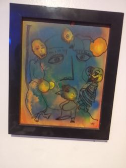 Art by Roberto Matta   painting signed.