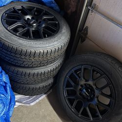Matte Black 15” Rims+tires