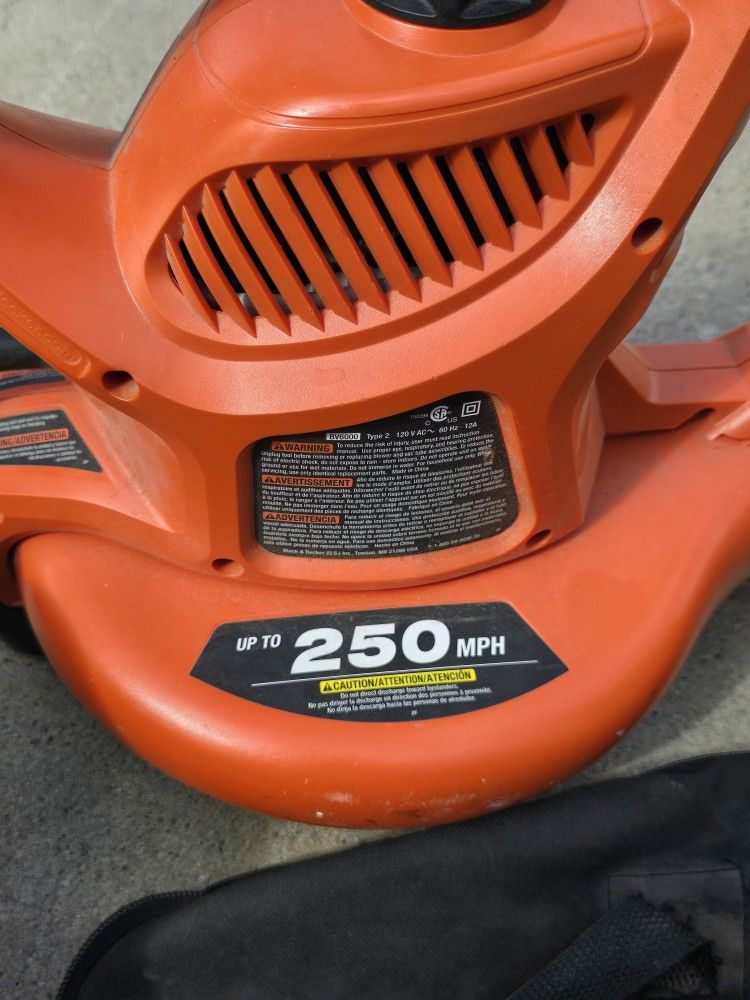 Black + Decker Leaver Blower And Leaf Vacuum