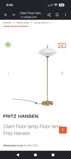 Fritz Hansen Clam Floor Lamp. See Description below