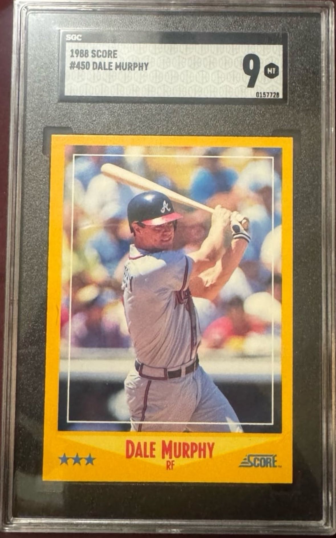 1988 SCORE #450 DALE MURPHY 9 mint