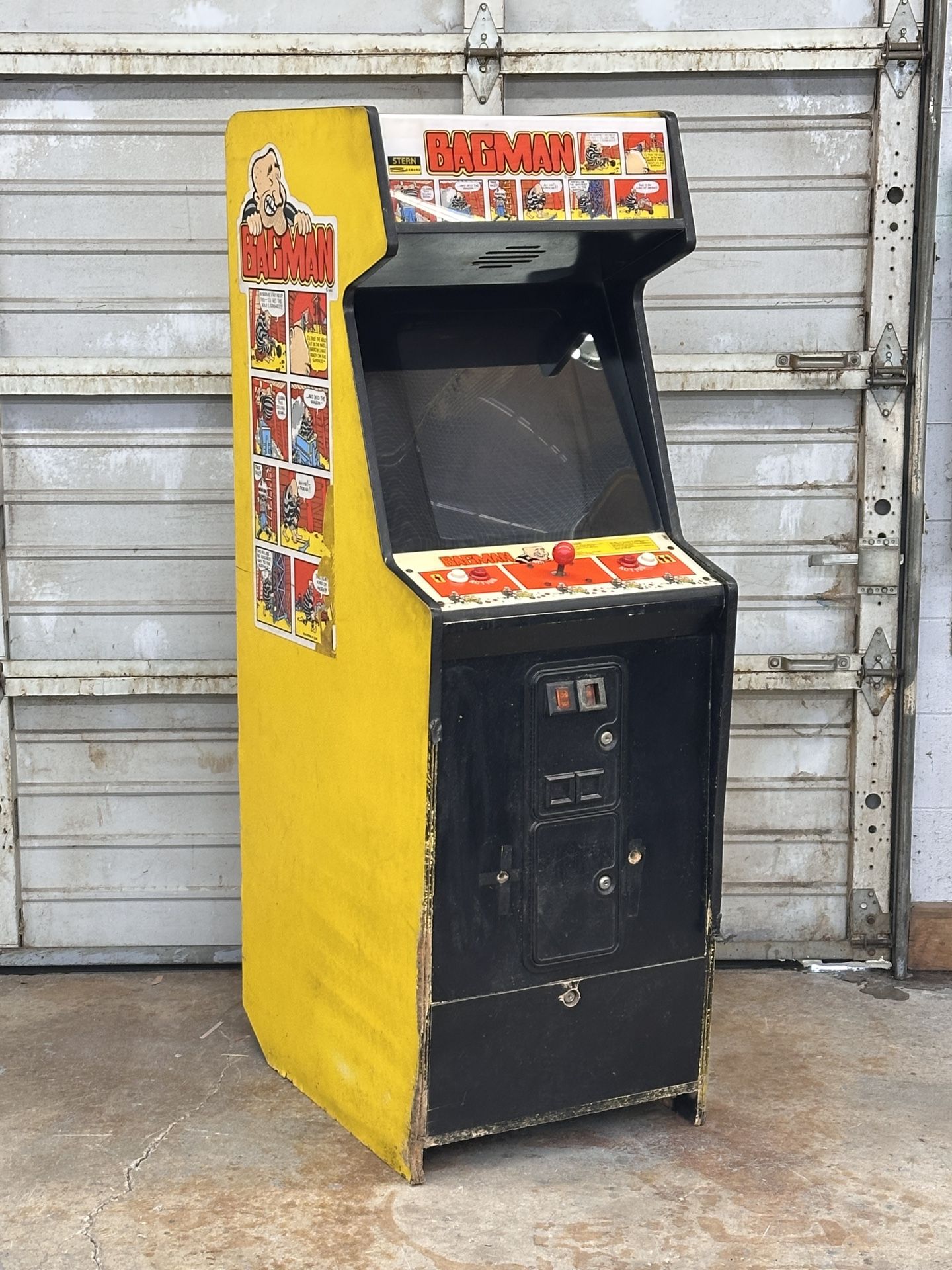 Vintage Bagman Arcade Game Cabinet 1980s AS IS