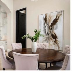 Arhaus Aslo dining table with 6 Chairs