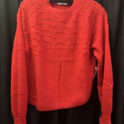 Old Navy New w/Tag Loose Crew-Neck Cropped Sweater w/Ruffled Cuffs, Size Medium Tall, $15