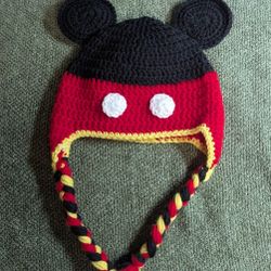 Handmade Crochet Mickey Hat