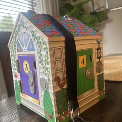 Melissa & Doug Take-Along Wooden Doorbell Dollhouse